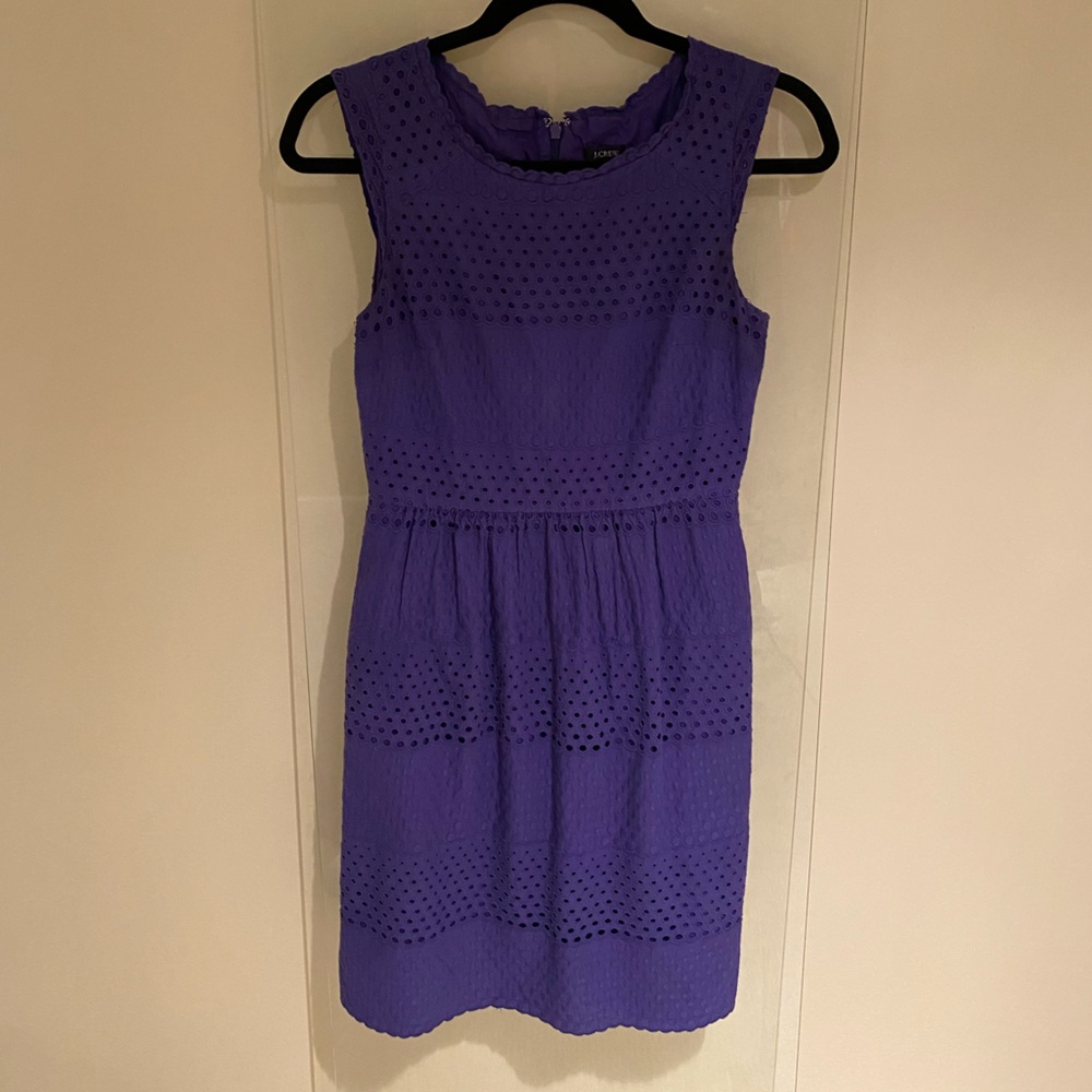Purple Eyelet J Crew Dress